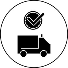 ambulance icon design on time