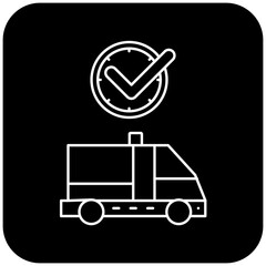 ambulance icon design on time