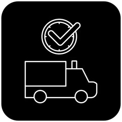 ambulance icon design on time