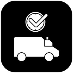 ambulance icon design on time