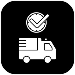 ambulance icon design on time