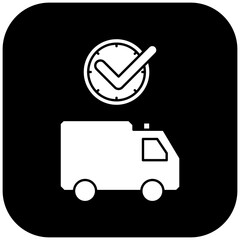 ambulance icon design on time