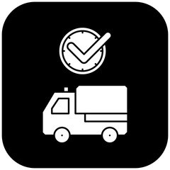 ambulance icon design on time