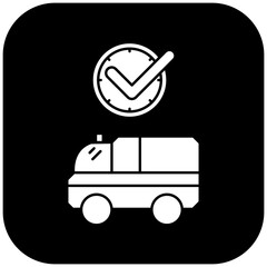 ambulance icon design on time
