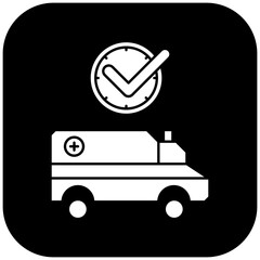 ambulance icon design on time