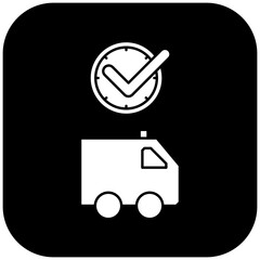ambulance icon design on time