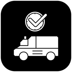 ambulance icon design on time