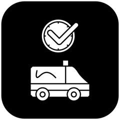 ambulance icon design on time