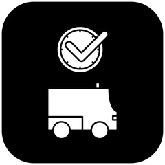 ambulance icon design on time