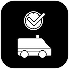 ambulance icon design on time