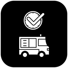 ambulance icon design on time