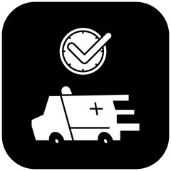 ambulance icon design on time