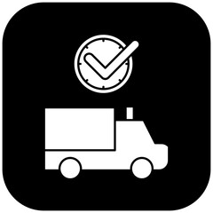 ambulance icon design on time