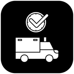 ambulance icon design on time