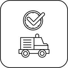 ambulance icon design on time