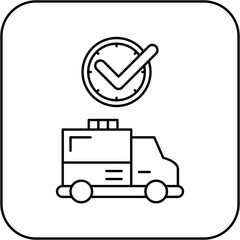 ambulance icon design on time