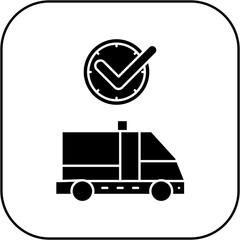 ambulance icon design on time