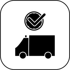 ambulance icon design on time