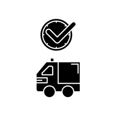 ambulance icon design on time