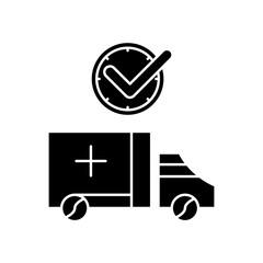 ambulance icon design on time