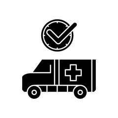 ambulance icon design on time
