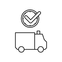 ambulance icon design on time