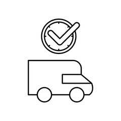 ambulance icon design on time