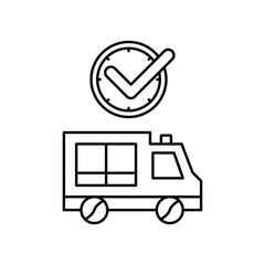 ambulance icon design on time