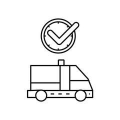 ambulance icon design on time