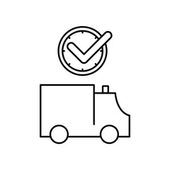 

ambulance icon design on time