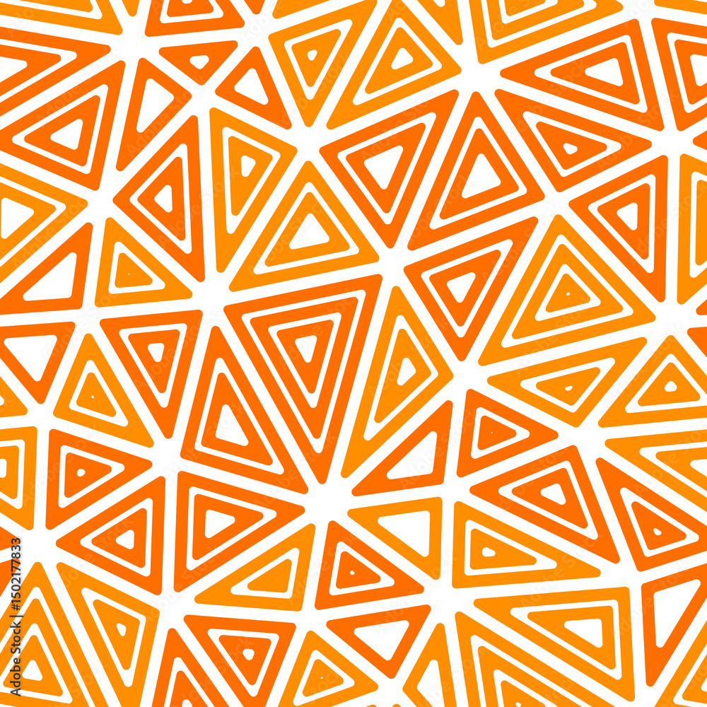 Poster triangles background. large shape size. multiple repeated inner triangles. mono tone style. repeatab