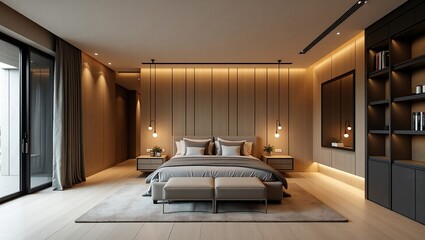 Modern Bedroom Interior Design.