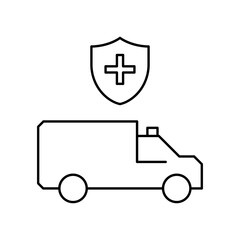 protected ambulance icon design