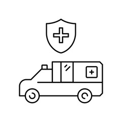 protected ambulance icon design