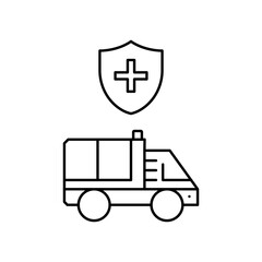 protected ambulance icon design