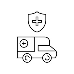 protected ambulance icon design