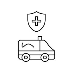 protected ambulance icon design