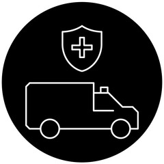 protected ambulance icon design