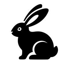icon, rabbit vector silhouette, high quality