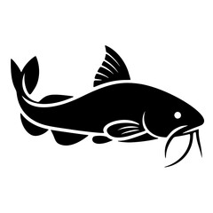 icon, catfish vector silhouette, high quality