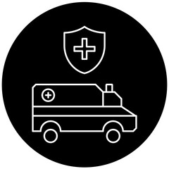 protected ambulance icon design