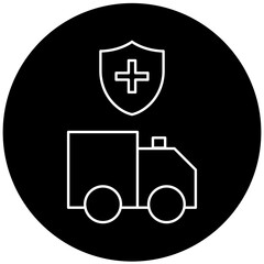protected ambulance icon design