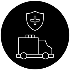 protected ambulance icon design