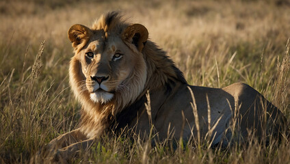 lion in the grass