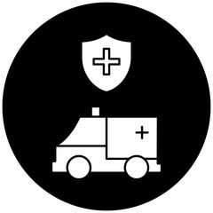 protected ambulance icon design