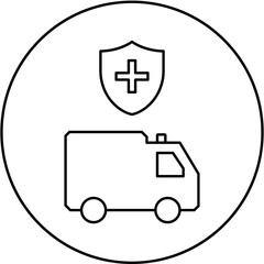 protected ambulance icon design