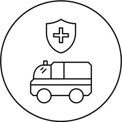 protected ambulance icon design