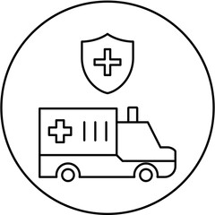 protected ambulance icon design