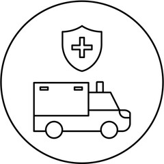 protected ambulance icon design