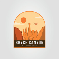 Title Bryce Canyon National Park Landscape logo. Ideal for travel blog posts, educational presentations, desert environment articles, and naturethemed designs.